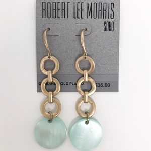 Robert Lee Morris Gold Plated Dangle Earrings